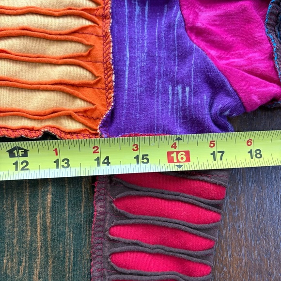 The Collection Royal Womens S Colorful Patchwork Nepal Zip Hoodie Y2K **No Zip - Picture 14 of 15